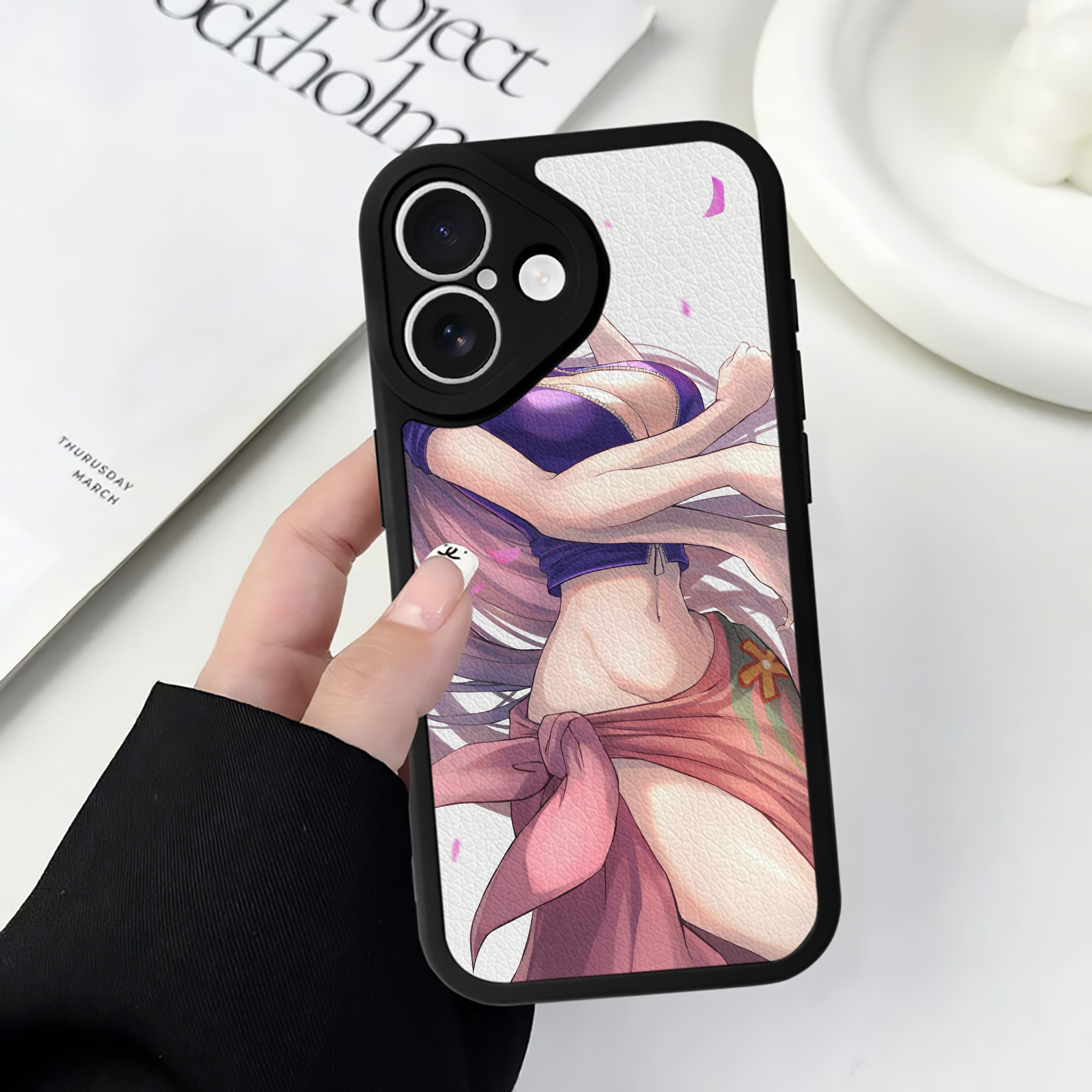 （画像用） ワンピース ONE PIECE 【iPhone 16シリーズ対応】シリコンスマホケース（レザー調） 材質：シリコン